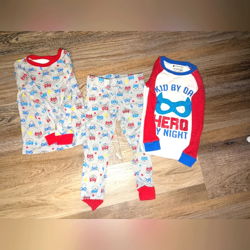 Members‎ Mark Superhero Pajamas Size 3T Set 3 Piece